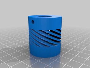 meine angepasste flexible Kupplung param 2 verschiedenen inneren Löcher speretae Frühling parameter 3d Drucker Teile 3d print model - Mito3D