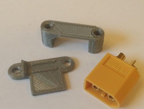 xt60 xt30 mount r c vehicles bracket connector holder lipo battery mounting 3d print model - Mito3D