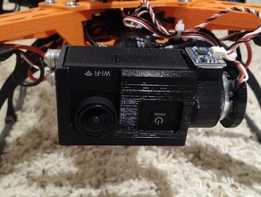 sj4000 câmara gimble titular r c veículos fpv montagem de câmera cardan 3d print model - Mito3D