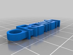 my customized message keychain - rowsh organization 3d print model - Mito3D