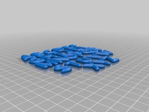 letters numbers set accessories 3d print model - Mito3D