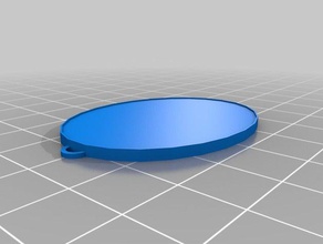 oval base 1 keychains customized 3d print model - Mito3D