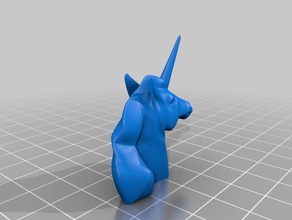 unicórnio chefe esculturas 3d print model - Mito3D