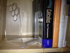Petek billy kitap organizasyon akrilik kitaplık fablab fablabtulsa fab lab hexagon ıkea lazer kesim 3d print model - Mito3D