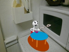 cereal guy meme utensil holder decor 3d print countertopchallenge spoon 3d print model - Mito3D