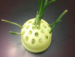 scallion jar kitchen & dining countertopchallenge customizer green onion saving savings vase 3d print model - Mito3D