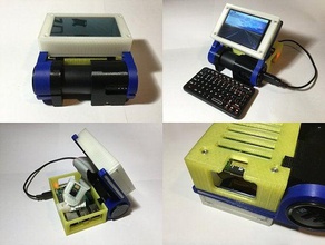 raspberry pi taşınabilir durumda bilgisayar adafruit pitft kamera 3d print model - Mito3D