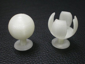 ball socket slotted joint diy ball-socket 3d print model - Mito3D