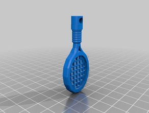 racket keychain keychains 3d print model - Mito3D