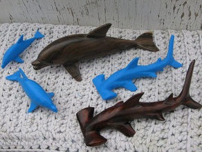 hammerhead shark dolphin scans & replicas 123d catch 3d print model - Mito3D