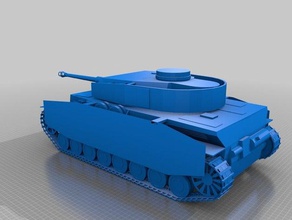 panzer, 4 tank 3d print model - Mito3D