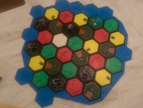 small water tiles catan toy & game accessories border magnetic settlers 3d print model - Mito3D