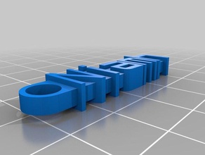 my customized message keychain organization 3d print model - Mito3D