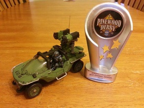 ultimate halo warthog pinewood derby car vehicles 3d print model - Mito3D