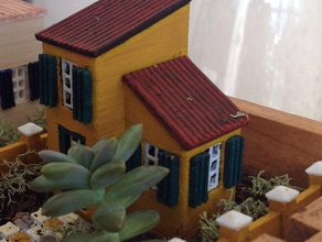 casa in miniatura mediterraneo 1 all'aperto e giardino miniature 3d print model - Mito3D