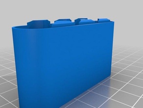 meu personalizadas a caixa de bateria 4 pilhas aa inferior recipientes personalizado 3d print model - Mito3D
