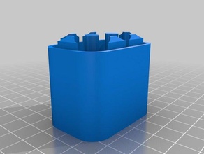 2x3 aa battery case bottom containers customized 3d print model - Mito3D