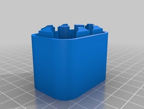 2x3 aa battery case bottom containers customized 3d print model - Mito3D