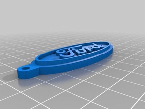 ford logotipo keychain chaveiros tipo de letra chaveiro script 3d print model - Mito3D