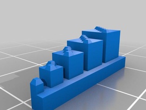 blender units scale 1 size chart 5 cubed 3d printing tests calibration mechanical model 3d print model - Mito3D