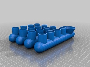 il mio personalizzato vege & tubi di fiori supportless stampa singola cucina sala da pranzo su misura 3d print model - Mito3D