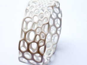 subdivision bracelet other 3dprint bangle cellular nervoussystem generative jewelry 3d print model - Mito3D
