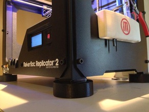 replicator 2 chien banc de la gaine 3d l'imprimante accessoires pieds amélioration replicator2 choc 3d print model - Mito3D
