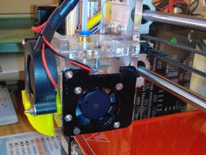 ventilateur permanent de la grille prusa i3 complet acrylique mise à niveau L'imprimante 3d pièces fan axe des abscisses 3d print model - Mito3D