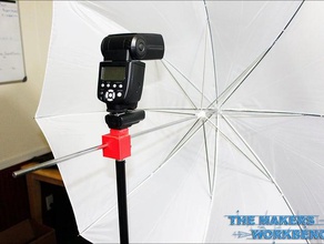 strobist estilo guarda-chuva titular luz fica câmera fotografia 3d print model - Mito3D
