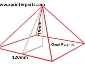 120x75mm mypyramid 3d baskı Büyük Piramit, giza 3d print model - Mito3D