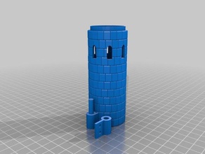castle stone turret hobby dungeons dragons 3d print model - Mito3D