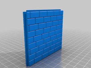 stone wall - interlocking hobby castle dungeons dragons 3d print model - Mito3D