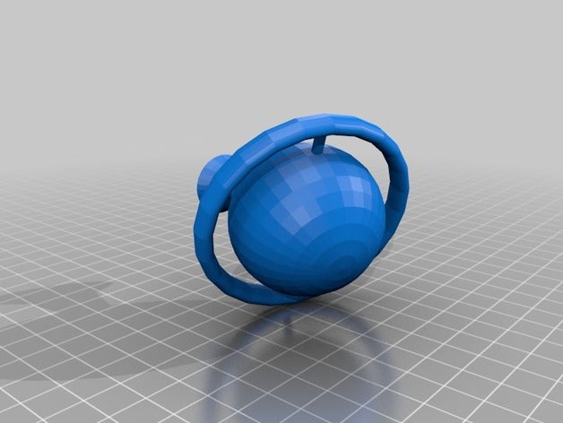 Asteroid w ring stand 3d-drucken planet planetoid Raum 3D print model - Mito3D