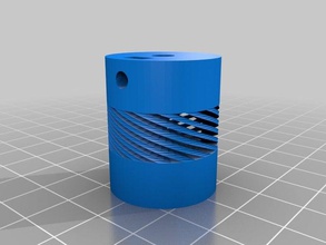 my customized flexible coupling param different inner holes speretae spring 3d printer parts 3d print model - Mito3D