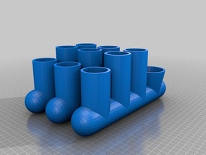 kompakte vege & Blumen-tubes Küche und Esszimmer kundengebundene 3d print model - Mito3D