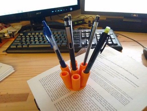 semplice 7 portapenne office organizzatore la matita xyz da vinci 3d print model - Mito3D