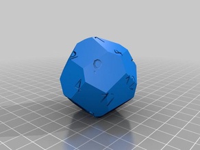 22 sided dice customized 3d print model - Mito3D