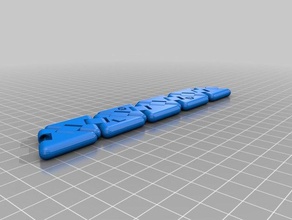 meu personalizados hexaflexa palavra revelador personalizado 3d print model - Mito3D