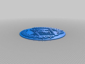 ol33 parte central do anel sinais e logotipos maçom a maçonaria mason oriental 3d print model - Mito3D