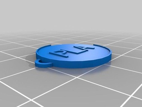 my customized oval sample filament keychains 3d print model - Mito3D