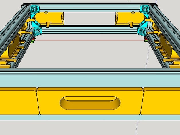 o comedão ultimaker 2 Impressora 3d acessórios da base de dados quadro quadros um2 atualização um 3D print model - Mito3D