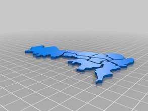 rompecabezas de reino unido mapa el aprendizaje 3d print model - Mito3D