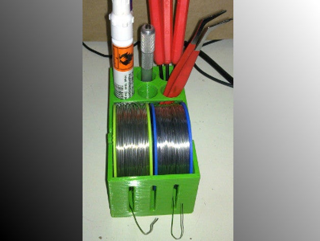 solder dispenser spool holder tool holders & boxes flux 3D print model - Mito3D