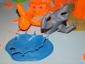 beefy shark replaceable sculptures 3d print model - Mito3D