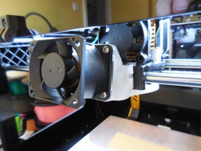 wanhao duplicator hi capacity fan bracket 3d printer accessories 3d print model - Mito3D