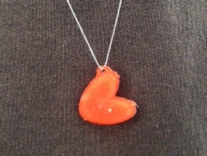 heart necklace accessories chain cool fashion like love pla pretty red small 3d print model - Mito3D
