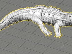 terminator aligator esculturas o jacaré a ti 3d print model - Mito3D