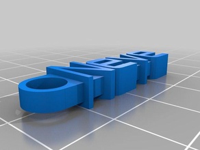 my customized message keychain organization 3d print model - Mito3D