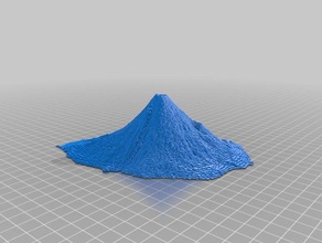 mount fuji geography mountain topography mt 3d print model - Mito3D