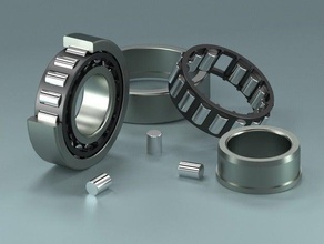 cylindrical roller bearing created partsolutions engineering 3d print model - Mito3D